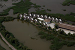 photo aérienne de résidences en Camargue -Bouches du Rhône