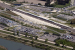 photo aérienne de la gare TGV d'Avignon (Vaucluse)